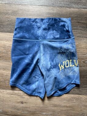 Darc Sport Blue Tie-Dye Athletic Shorts with 'WOLVES ' Graphic sz XS